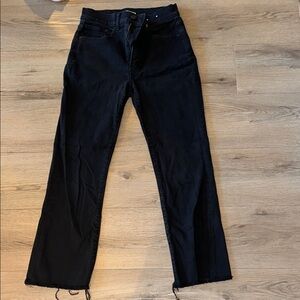 Express Cropped Flare Stretch High Rise Jeans